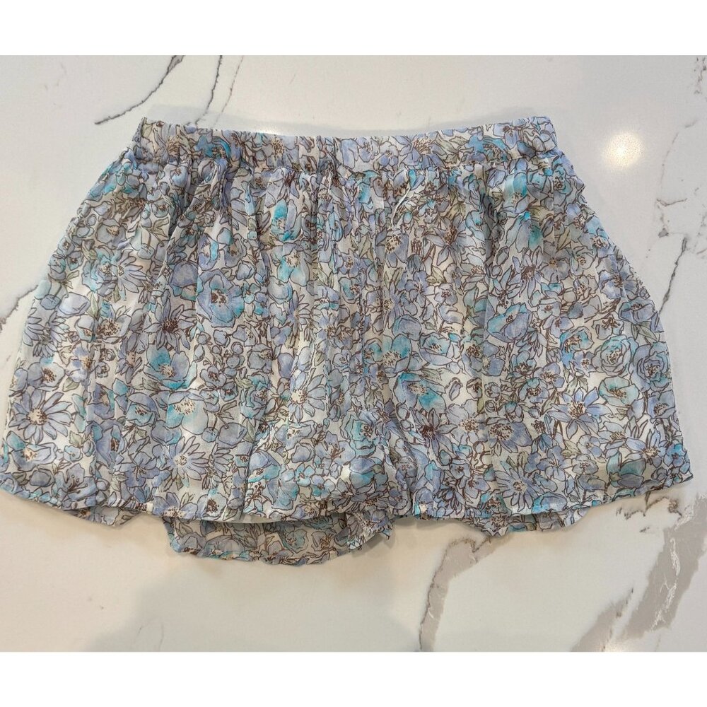Joie Silk Shorts in Blue Floral Size S